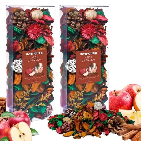 LA BELLEFÉE Apple Cinnamon Scented Potpourri, Dried Botanicals for Home Decor, Bowl Filler, Seasonal Centerpiece