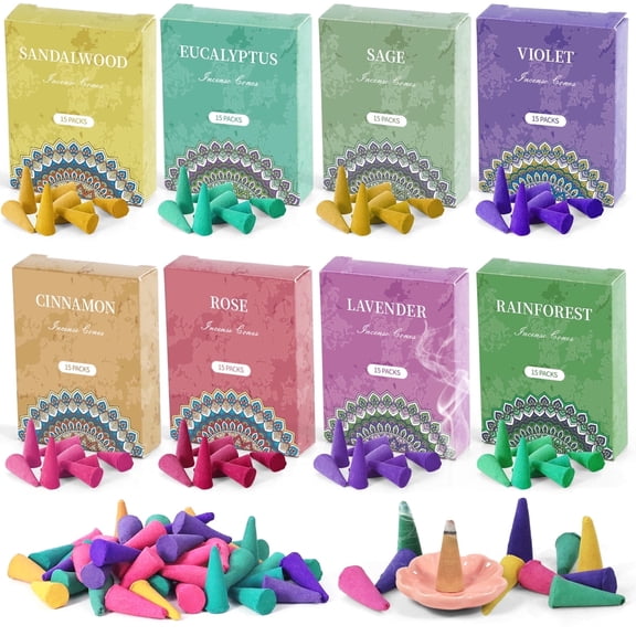 LA BELLEFÉE Incense Cone, 8 Scent Distinct Aromatherapy Cones for Home Fragrances