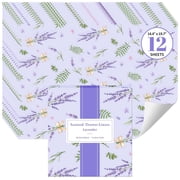 LA BELLEFÉE Foldable Drawer Scented Paper - Lavender Scent 12-Sheet Pack | Long-Lasting Clothing Fragrance Sheets | Wardrobe Drawer Liner | Calming & Soothing