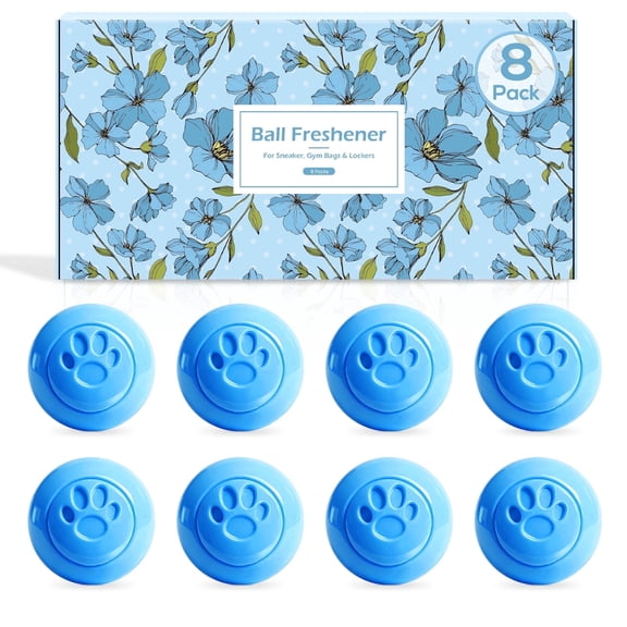 LA BELLEFÉE Sneaker Deodorizing Balls, 8-Pack Fresh Linen Scented Deodorizer for Shoes, Wardrobes, Drawers, Vehicles, and Storage Spaces Long-Lasting Freshness, 8-Pack