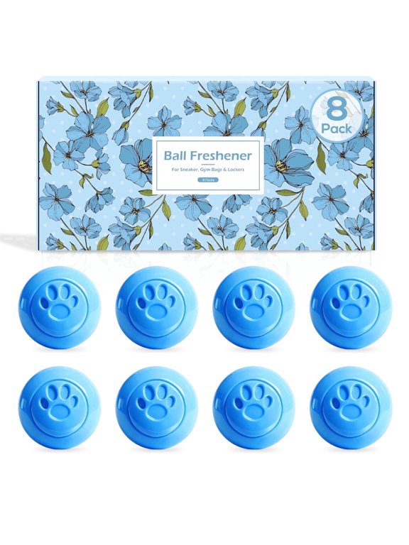 LA BELLEFÉE Sneaker Deodorizing Balls, 8-Pack Fresh Linen Scented Deodorizer for Shoes, Wardrobes, Drawers, Vehicles, and Storage Spaces Long-Lasting Freshness