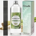thumbnail image 1 of LA BELLEFÉE Reed Diffuser Refill 500ml, Long Lasting Citronella Lemongrass Fragrance with 6 Sticks, Fresh Scent Home Room Air Freshener for Everyday Use, 1 of 8