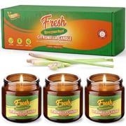 LA BELLEFEE Citronella Candles 3-Pack Jar Candle 10.5oz Total, Indoor & Outdoor Summer Use for Home, Bedroom, Bathroom, Patio & Yard