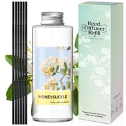 LA BELLEFEE Reed Diffuser Oil Set with Reed Sticks, 200ml, Honeysuckle Aromatherapy Oil Scent Diffuser for Home, Office, Bathroom Decoration