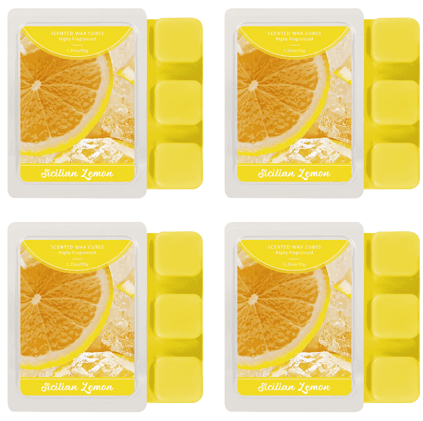 LA BELLEFEE Sicilian Lemon Scented Wax Melts – 4-Pack | A vibrant ...
