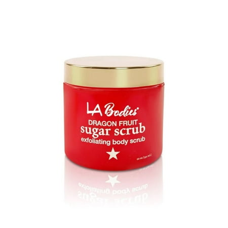 LA BODIES Sugar Scrub Exfoliating with Dragon Fruit and Other Natural Ingredients for Body Scrub and Foot Scrub - Soft Scrub for Nourishing Essential Skin Care, 20 oz (592 mL), Made in USA