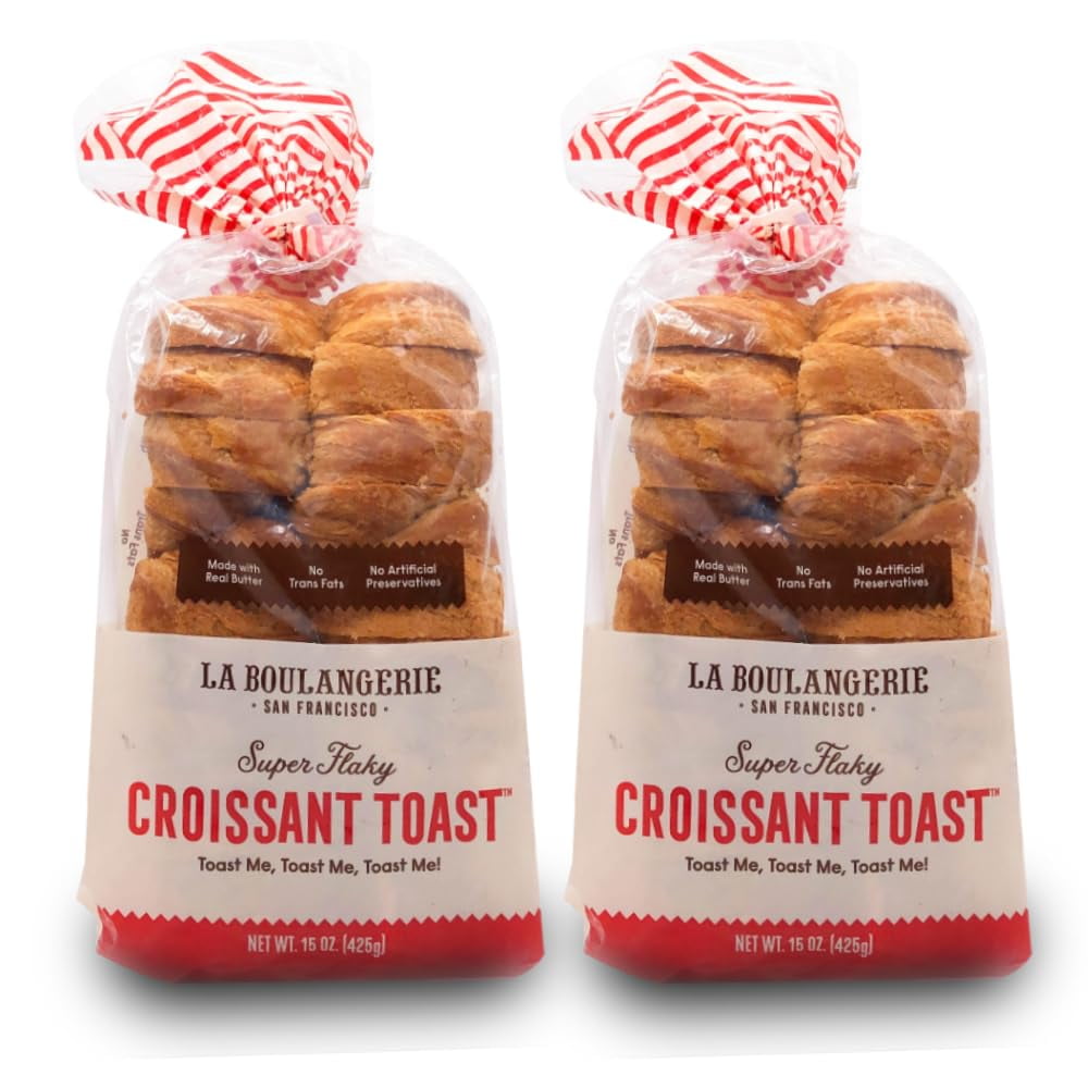 LA BOULANGERIE Croissant Toast Bread Loaf 15 oz (Pack of 2)Gluten Free