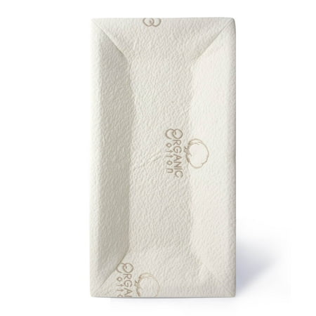 LA Baby 4-Sided 32" Diaper Changing Pad with 100% Organic Cotton Top Layer on Waterproof Cover, Ecru