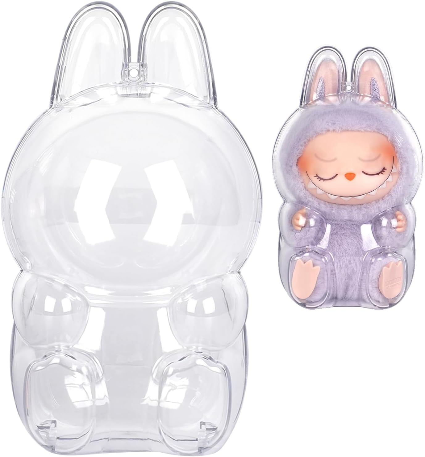 LA Bubu Doll Display Case, Clear Hard Plastic Protective Box ...