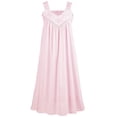 thumbnail image 1 of LA CERA Womens Cotton Nightgown Summer Nightgowns for Women 100% Cotton Chemise - Pink - Medium, 1 of 9