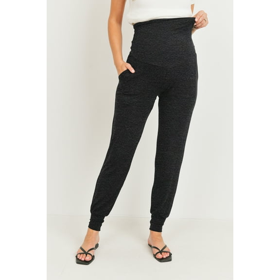 LA CLEF Maternity Waistband Jogger Pant with Pockets