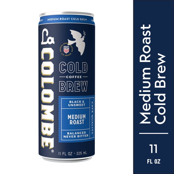 La Colombe Cold Brew Black Unsweetened Ready-to-Drink Coffee, 11 fl oz, Can