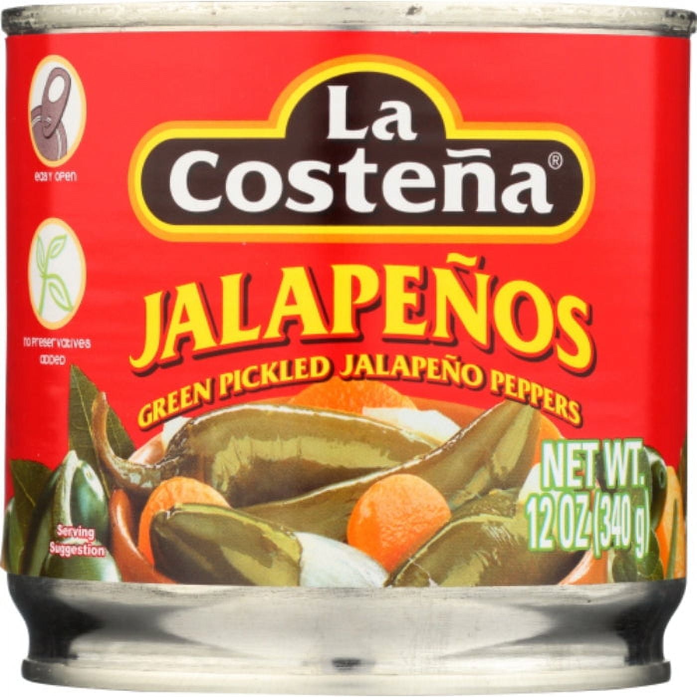 LA COSTENA PEPPER JALAPENO WHOLE 12 OZ - Pack of 12