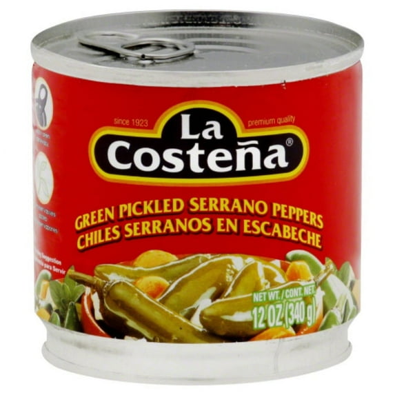 LA COSTENA PEPPER SERRANO 12 OZ - Pack of 12