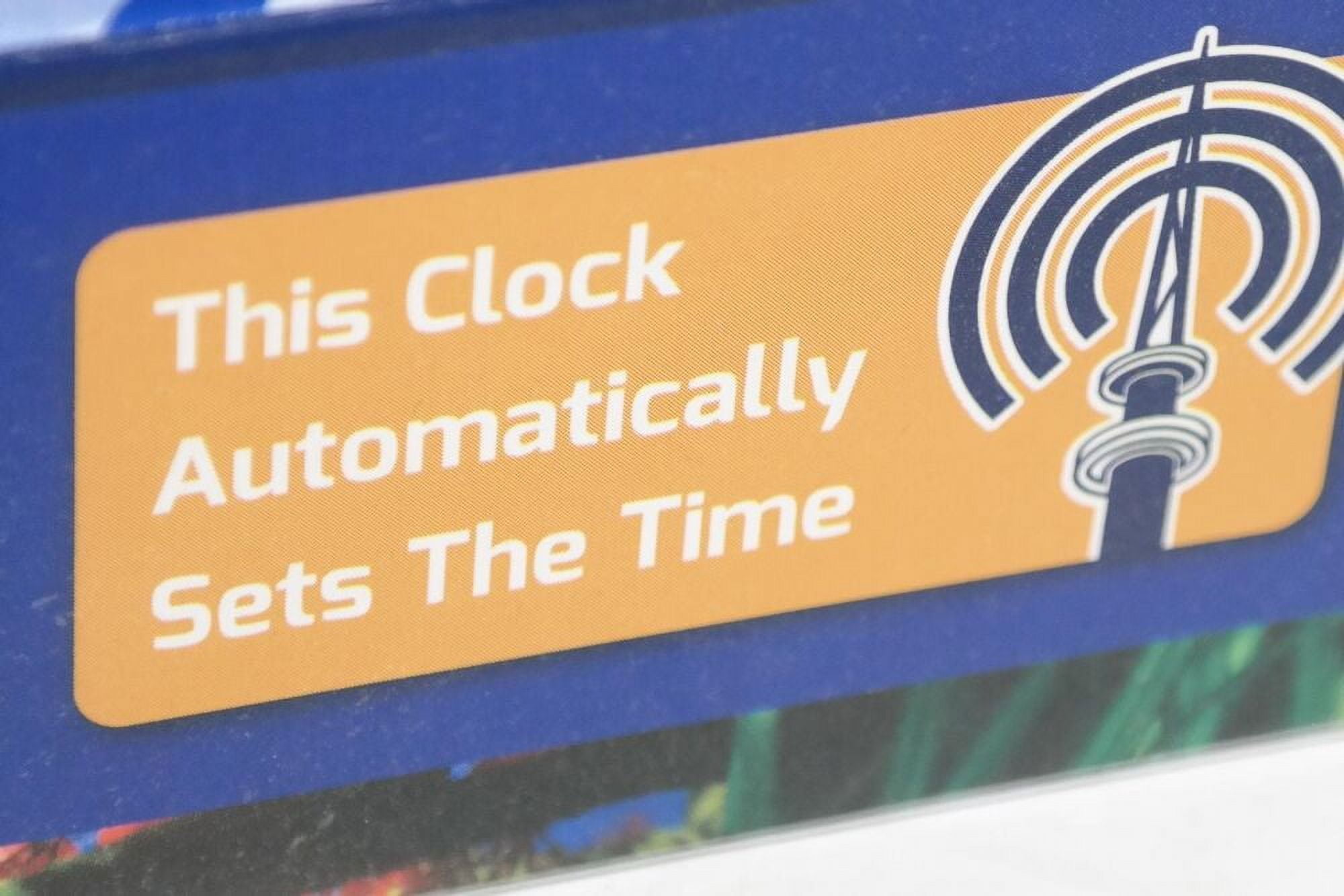 LA CROSSE WT3126B 12INCH ATOMIC TIME ANALOG WALL CLOCK ALUMINUM SELF