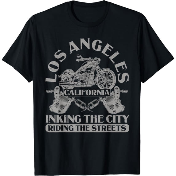 LA California Riding The Streets Biker Los Angeles T-Shirt