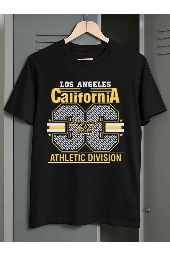 LA California Tee men Exercise 180G 100% Cotton black basketball gym Vintage Unisex Shirt Graphic tshirts Vintage Unisex Shirt Cotton tshirts Original Unisex Shirt Crewneck tshirts