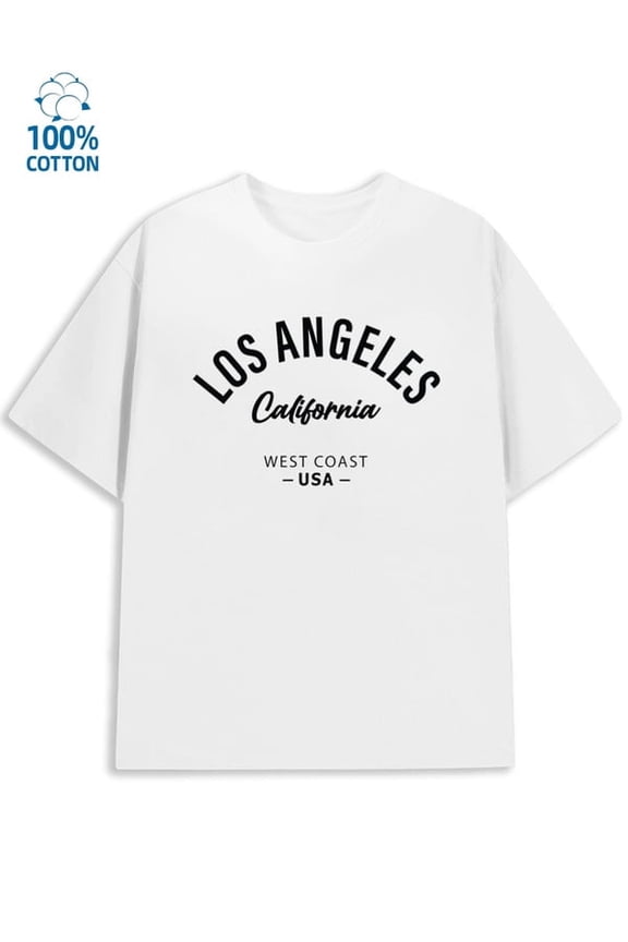 LA California Tee for men city white y2k short Retro Unisex Shirt Graphic Tee tshirts Original Unisex Shirt Printed tshirts Classic Unisex Shirt Crewneck tshirts