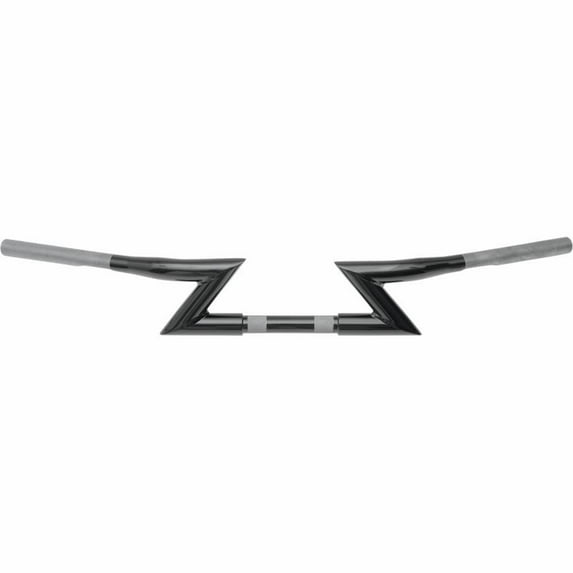LA Choppers 1-1/4in. Outlaw Z-Bar Handlebar, Black, Steel, 31in. Wide, Drilled for Internal Wiring, Made in USA (LA-7310-00B)