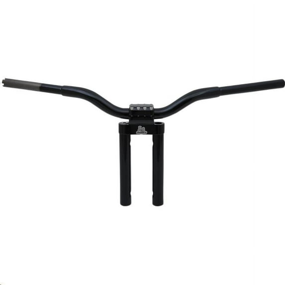 La Choppers LA-7335-10B 1-1/4in. Kage Fighter Straight Heights T-Bar - 10in. Rise - Gloss Black