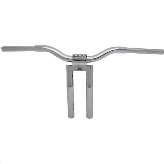 La Choppers LA-7336-10 1-1/4in. Kage Fighter Pullback Heights T-Bar - 12in. Rise - Chrome