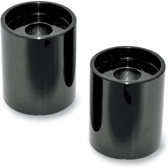 LA Choppers Handlebar Riser Extensions, 1-1/4 in. Clamp, 1 in. Rise, Billet Aluminum, Gloss Black, Sold in Pairs (LA-7414-01B)