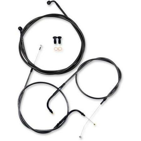 LA Choppers LA-8010KT-13M Cable/Brake Line Kit - 12in.-14in. Ape Hangers - Midnight