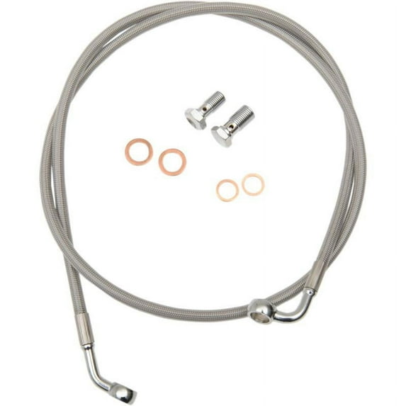 LA Choppers LA-8153B13 Stainless Braided Brake Line - 12-14in. Ape Hangers