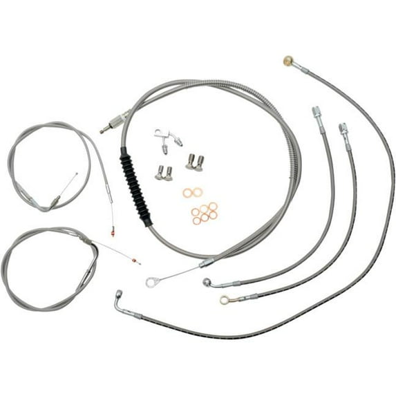 La Choppers LA-8220KT-16 Cable/Brake Line Kit - 15-17in. Ape Hangers - Stainless Steel