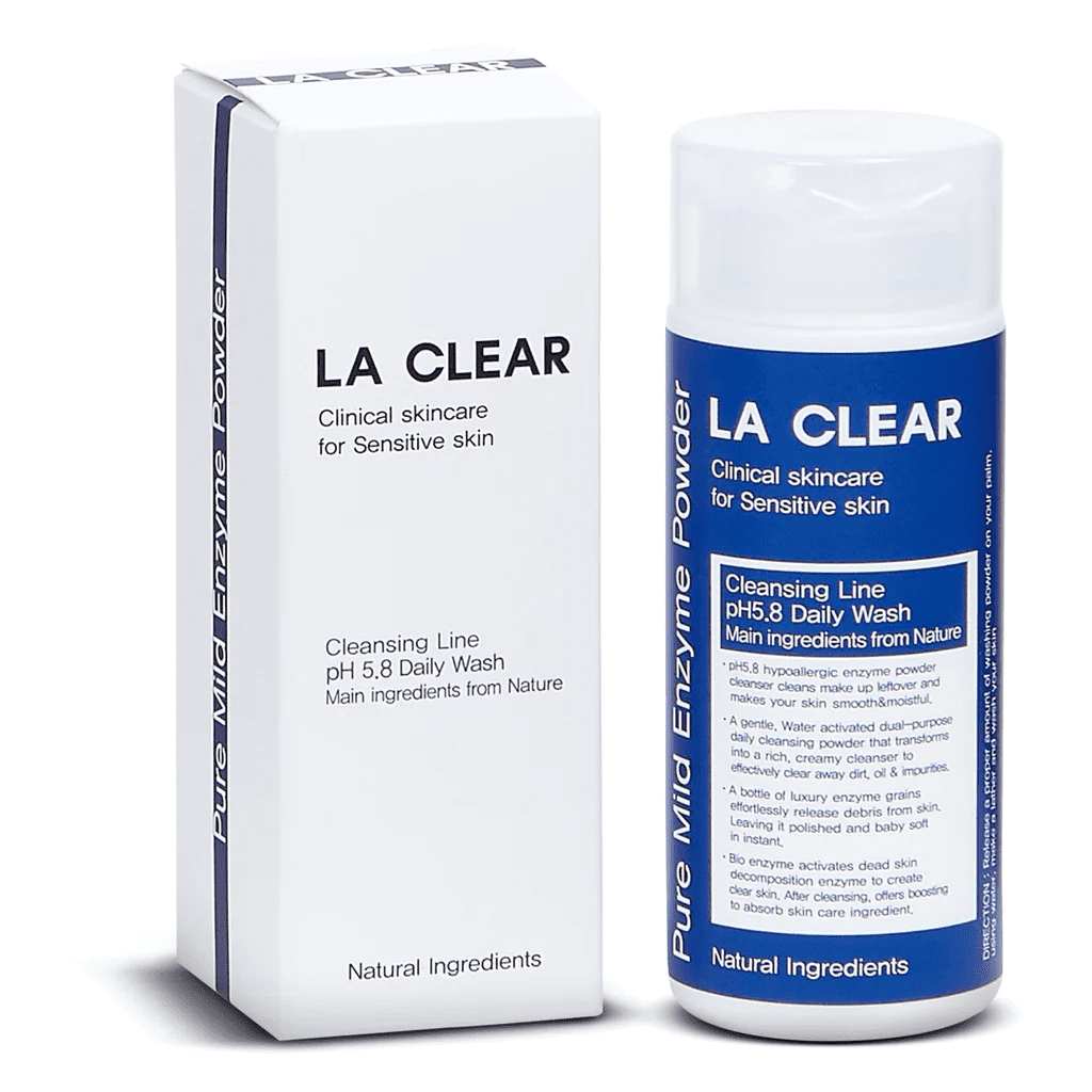 LA Clear Mild Enzyme Powder Face Wash Korean Skin Care Facial Cleanser