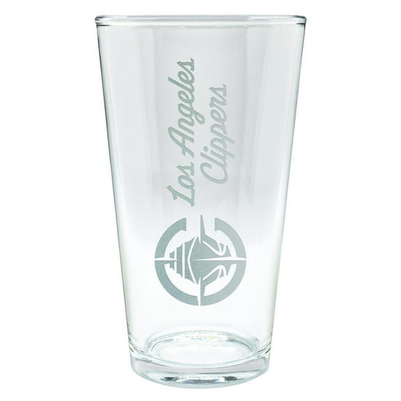 LA Clippers Etched 16oz. Vertical Rally Cry Pint Glass