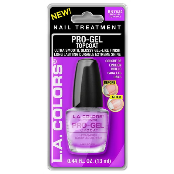 LA Colors Nail Treatment Pro Gel Top Coat, 0.44 Oz