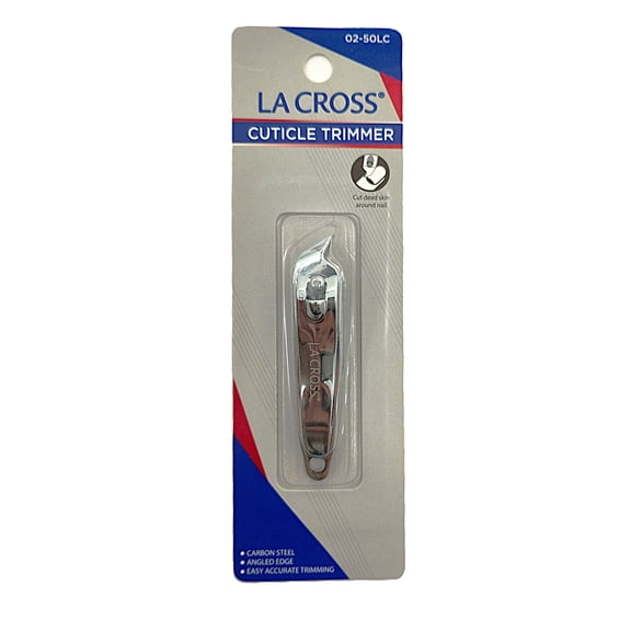 LA Cross Angled Cuticle Trimmer, Precision Stainless Steel Cuticle Remover Tool for Manicure, Pedicure & Hangnail Care
