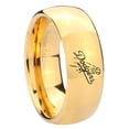 thumbnail image 1 of LA Dogers MLB Baseball Dome Gold Plated Tungsten Men's Ring 10MM, 1 of 2