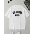 thumbnail image 1 of LA Est. 1985 Tee for men 180G 100% Cotton white Classic Unisex Shirt Crewneck tshirts Classic Unisex Shirt Cotton tshirts Classic Unisex Shirt Printed tshirts Original Unisex Shirt Cotton tshirts, 1 of 7