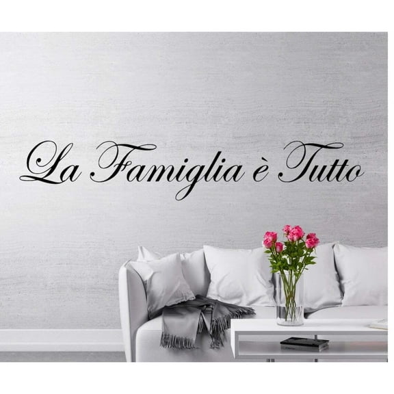 LA FAMIGLIA E TUTTO Italian Vinyl Wall Art Decal Quote Words Lettering Decor 48"