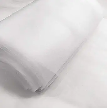 LA Fabric Spot Inc. 54-Inch Tulle Fabric, White, 40 Yards