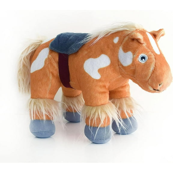 LA GRANJA DE ZENON Caballo Percheron 8 in.| Musical Stuffed Animal Soft and Huggable | El Reino Infantil