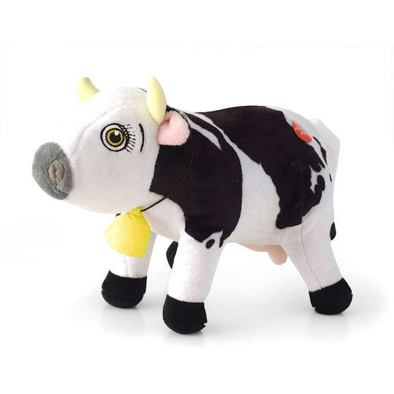 LA GRANJA DE ZENON Vaca Lola 8 in. | Musical Stuffed Animal Soft and Huggable | El Reino Infantil