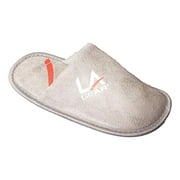 LA GEAR Boys Slide Fleece Plush House Slippers Small, Grey