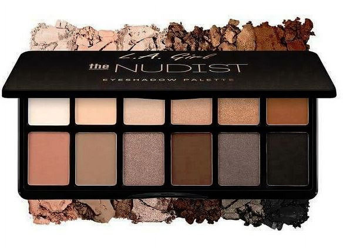 L.A. GIRL Fanatic Eyeshadow Palette – The Nudist, 12 Matte & Satinierte Farben