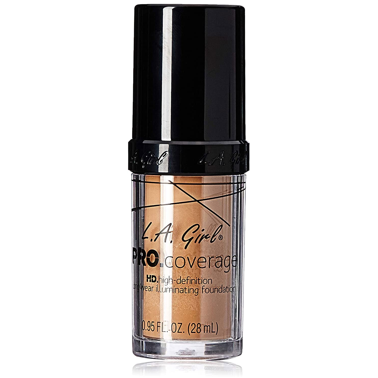 L.A. Girl Pro Coverage Illuminating Foundation – Warm Beige, Deckende Foundation Mit Glow-Effekt