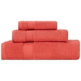thumbnail image 1 of LA HAMMAM 3 Piece Towel Set - 1 Bath Towels, 1 Hand Towels, 1 Washcloths for Bathroom, College Dorm, Kitchen, Shower, Pool, Hotel, Gym & Spa | Soft & Absorbent Turkish Cotton Towel Sets, Coral, 1 of 6