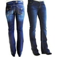 thumbnail image 1 of LA Idol Women's Mid Rise Bootcut Stretchy Denim Jeans Pants, 1 of 6