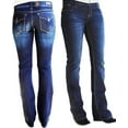 thumbnail image 1 of LA Idol Women's Mid Rise Bootcut Stretchy Denim Jeans Pants, 1 of 6