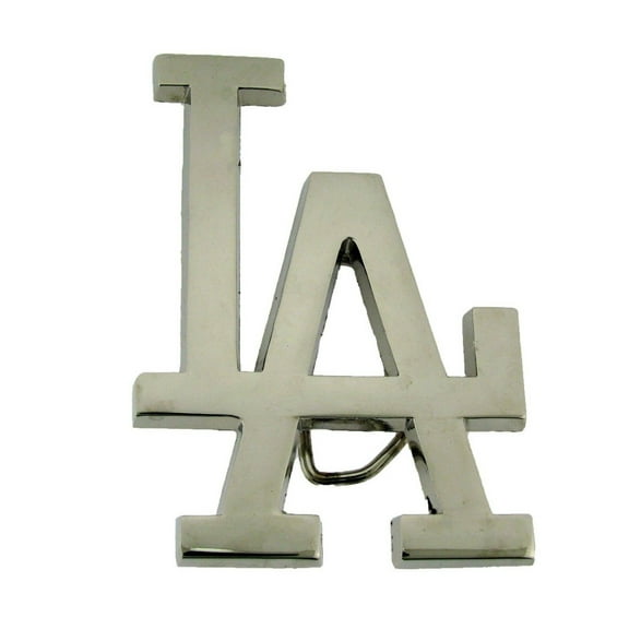 LA Initials Los Angeles City California USA DIE-CUT Silver Chrome Belt Buckle Rodeo Cowboy Texas Style Metal New