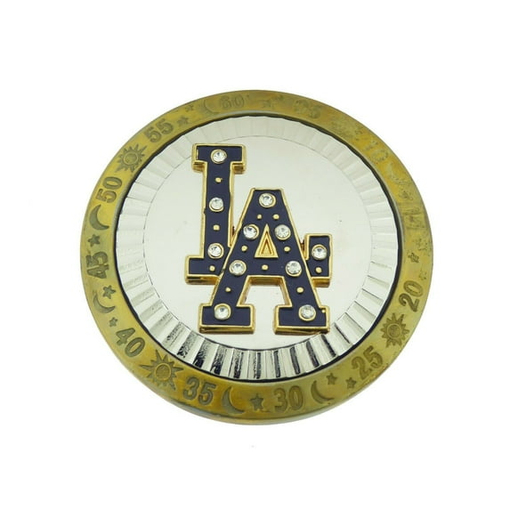 LA Initials Los Angeles City California USA Spinners VINTAGE Belt Buckle Rodeo Cowboy Texas Style Metal New
