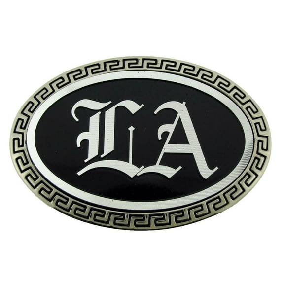 LA Initials Los Angeles City California USA with Bottle Opener Belt Buckle Rodeo Cowboy Texas Style Metal New