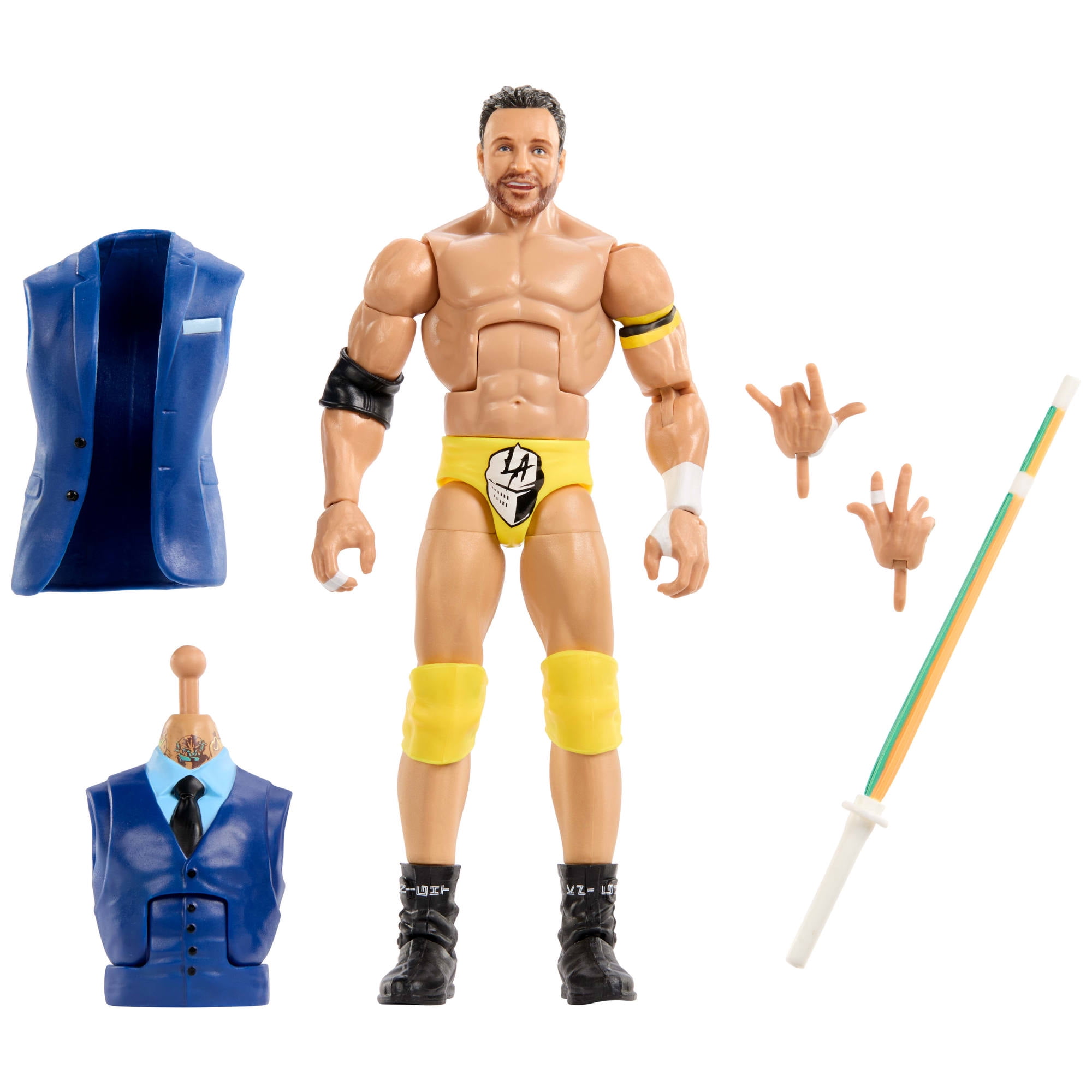 WWE Elite Collection Premium Live Event LA Knight Action Figure Set, Royal Rumble Collectible