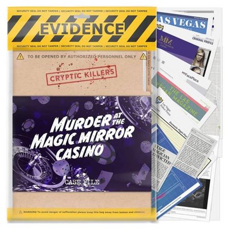 LA LABCKUSACASINO Cryptic Killers Murder at the Magic Mirror Casino Board Game